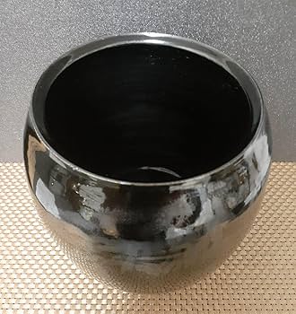 Amazon.co.jp: 日展作家 名工 加藤敬也作 黒釉彩 花瓶 共箱 作歴書